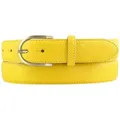 Produktbild: BELTINGER Ledergürtel Italienischer Damen-Gürtel, 30 mm breit, Damen, Chinogürtel, Hosengürt (1-St) gelb 90 cm (Gesamtlänge 105 cm)