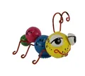 Produktbild: Holzwurm Dekofigur Käfer Biene Katze Maus Schnecke Kuh Eule aus Metall mit Magnetfuß, Gartenfigur, Metallfigur, Blechfigur (Raupe)