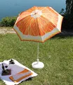 Produktbild: AAF Nommel Sonnenschirm Strand Schirm Gartenschirm - Ø160 cm Marktschirm Orange Kiwi Melone (Orange)