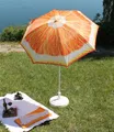 Produktbild: Sonnenschirm 160cm Strandschirm Gartenschirm Orange Balkonschirm knickbar Schirm