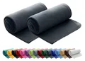 Produktbild: wometo 2er Set Polar Fleecedecke 130x160 Oeko-TEX ca. 400g dunkelgrau