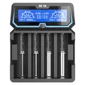Produktbild: 18650 Batterie ladegerät XTAR X4 2A Schnell AC Leistung Batterie ladegerät 2 Eingangs Ports LCD-Anzeige mit Power Bank-Funktion für 3.6V/3.7V 14500 16340 18650 20700 21700 26650 1.2V AAAA AA A SC C