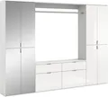 Produktbild: Home affaire Garderoben-Set TRONDHEIM, 5-teilig, Breite 243cm, individuell platzier- & erweiterbar, (Set, 4-St., bestehend aus: 2x Garderobenschrank breit & 3-tlgs. Zwischenbauelement), Garderobenschrank, Kleiderschrank, Schrankkombination, Garderobe