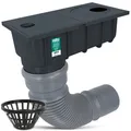 Produktbild: Regensinkkasten 110 mm Regenwasserablauf Dachrinnenablauf mit Rohr 340-400 mm