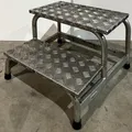 Produktbild: KRAUSE Montagetritt STABILO silber 2 Stufen Trittleiter Arbeitstritt 41cm Höhe