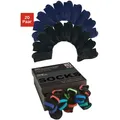 Produktbild: Socken H.I.S, Damen, Gr. 35-38, blau (10x schwarz, 10x marine), Baumwolle, Elasthan, Polyamid, unifarben, elastisch, Socken Socken, in praktischer Geschenkbox