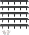 Produktbild: VEVOR Rasenkanten 5er Set 990 x 156 x 1,5 mm Rostbeständige Beetkanten aus Metall Einfach zu montieren Beettrenner Gartenwege Schwarz
