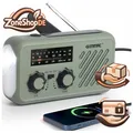 Produktbild: Notfall Radio, 3-Wege-Laden Emergency Radios, 2000mAh Akku Kurbelradio Solar Lad