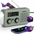 Produktbild: Notfallradio 3-Wege-Laden 2000mAh Akku Kurbelradio Solar Power Bank USB AM/FM