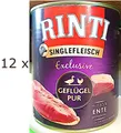 Produktbild: (€ 5,85/kg) Rinti Singlefleisch Exclusive Geflügel pur - 12 Dosen à 800 g