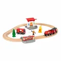 Produktbild: BRIO Bahn Feuerwehr Set 18-tlg. Holzbahn Holzspielzeug Holz Spielzeug Eisenbahn