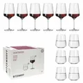 Produktbild: Ritzenhoff Set Lichtweiß 12-tlg. Julie Rot, 6xRotwein- u. 6xWasserglas Kristall