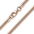 Produktbild: Materia Rosegold Halskette Damen 925 Silber Collier 3mm flach 42cm K25-42cm