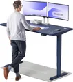 Produktbild: Desktronic HomePro Elektrisch höhenverstellbarer Schreibtisch 160x80cm Blau/Blau mit Memory-Funktion, Anti-Kollisions Technologie, USB-A und USB-C-Ladeanschlüssen