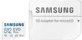 Produktbild: Samsung EVO Plus MB-MC512S - Flash-Speicherkarte (microSDXC-an-SD-Adapter inbegriffen) - 512GB - A2 / Video Class V30 / UHS-I U3 / Class10 - microSDXC UHS-I - weiß (MB-MC512SA/EU)
