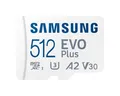 Produktbild: Samsung EVO PLUS microSD 512GB 2024 inkl. SD Adapter Speicherkarte UHS-I U3 Full HD & 4K UHD - Micro SD