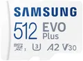 Produktbild: Samsung EVO Plus microSD-Karte Retail 512GB UHS-I, v30 Video Speed Class, A2 Application Performance Class inkl. SD-Adapter
