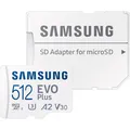 Produktbild: Samsung EVO Plus 512 GB microSDXC (2024), Speicherkarte, weiß