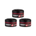 Produktbild: 3x Fonex Gummy Styling Wax Rot Ultra Hold 3er Set (450ml) Haarwachs Haarwax