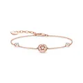 Produktbild: Thomas Sabo Damen Armband Kreise mit weißen Steinen rosévergoldet, 925er Sterlingsilber mit zarter 750er Roségold-Vergoldung, Länge: 19 cm, A1882-416-14-L19v