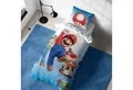 Produktbild: MTOnlinehandel Kinderbettwäsche Nintendo Super Mario, Geschenk für Gamer, Luigi und Toad, Mikrofaser, 2 teilig, Wendebettwäsche für Mädchen und Jungs, 135x200 + 80x80 cm, Gaming