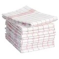Produktbild: Dyckhoff Geschirrtücher Karo rot 50,0 x 70,0 cm, 10 St.