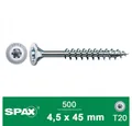 Produktbild: SPAX Spanplattenschraube Spax Senkkopf TX Wirox 4,5x45 mm 500 Stück/Box