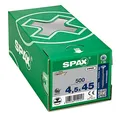 Produktbild: SPAX Senkkopf T20 Teilgewinde, 4.5x45, WIROX, 4CUT, 500 Stk