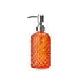 Produktbild: 400ml Seifenspender aus Glas mit Edelstahlpumpe, OrangePumpe Liquid Shampoo L...