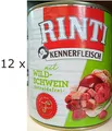 Produktbild: Rinti Kennerfleisch mit Wildschwein (€ 4,62/kg) getreidefrei: 12 x 800 g