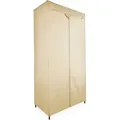 Produktbild: Stoff Kleiderschrank beige - 150 x 75 cm - Mobiler Schrank mit Kleiderstange