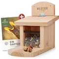 Produktbild: wildtier liebe Eichhörnchen Futterhaus wetterfest aus verschraubtem Massiv-Holz
