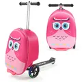 Produktbild: VEVOR Scooter Koffer, 20 L Fassungsvermögen, Reisekoffer mit Flash-PU-Rädern, TPR-Anti-Rutsch-Griff, max. Gewichtskapazität 50 kg, Kinderkoffer Handgepäck, für Kinder ab 5 Jahren, Pink