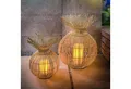 Produktbild: esotec LED Windlicht 2er Set Boho Windlichter Praya H48+35cm Flackerlicht Polyrattan 102277