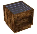 Produktbild: vidaXL Couchtisch Couchtisch mit Infinity-LED Räuchereiche 50x50x50 cm (1-St)
