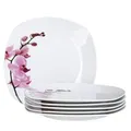 Produktbild: 6er Set Essteller flach Kyoto Orchidee 25cm Speiseteller Teller weiß Geschirr
