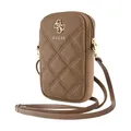 Produktbild: Guess Handytasche GUWBZPSQSSGW Zip Quilted 4G Braun – Universal