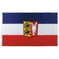 Produktbild: MFH Fahne 90 x 150 cm mit Verstärkungsband - Schleswig-Holstein - blau/weiß/rot