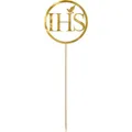 Produktbild: Partydeco Cake topper IHS, gold, 22cm (1 pkt / 1 pc.) (1 Stück) (39405466)
