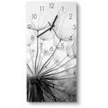 Produktbild: DEQORI Wanduhr 'Pusteblume Nahaufnahme' (Glas Glasuhr modern Wand Uhr Design Küchenuhr) grau|schwarz 30 cm x 60 cm