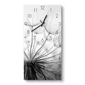 Produktbild: DEQORI Glasuhr | horizontal 30x60 cm | Motiv Pusteblume Nahaufnahme | große XXL Design Uhr aus Glas | leise Wanduhr für Wohnzimmer & Küche | moderne Hingucker Uhr für die Wand