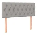 Produktbild: vidaXL Kopfteil, Bett Kopfteil Hellgrau 100x7x78/88 cm Stoff