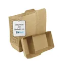 Produktbild: Enpack Snackschalen 9x18x3, 5 cm aus Kraftpapier 500 Stück - Einweg Pommesschalen - Pommes-Frites-Trays - Snack Container - Pappschalen - Pappteller - Einweggeschirr abbaubar - Fingerfood, Braun