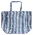 Produktbild: Laursen Tasche Strandtasche Einkaufstasche Wattiert Blau Weiß Gestreift 07915-13