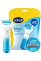 Produktbild: Scholl Velvet Smooth Elektrische Fußfeile mit Peeling-Nachfüllpackung, Blau