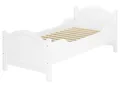 Produktbild: ERST-HOLZ Massivholzbett Weißes Seniorenbett 90 x 200 cm Extra Hoch Einzelbett, Kiefer waschweiß