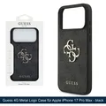 Produktbild: Original Guess Handy Hülle für iPhone 17 Pro Max Schutz Case Cover 4G Logo Black