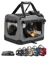 Produktbild: lionto Tiertransportbox lionto Hundetransportbox aus Textil, 50x34x36 cm, grau, 50 cm x 36 cm x 34 cm, grau