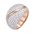 Produktbild: ESPRIT Glamour Damen-Ring ES-ATROPIA ROSE teilvergoldet Zirkonia transparent Gr. 57 (18.1) - ESRG02844C180