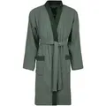 Produktbild: bugatti Herrenbademantel Francesco, ideal für Sauna & Spa, Hotelbademantel, Morgenmantel, Langform, Webvelours, Kimono-Kragen, Gürtel, Kimonomantel grau L